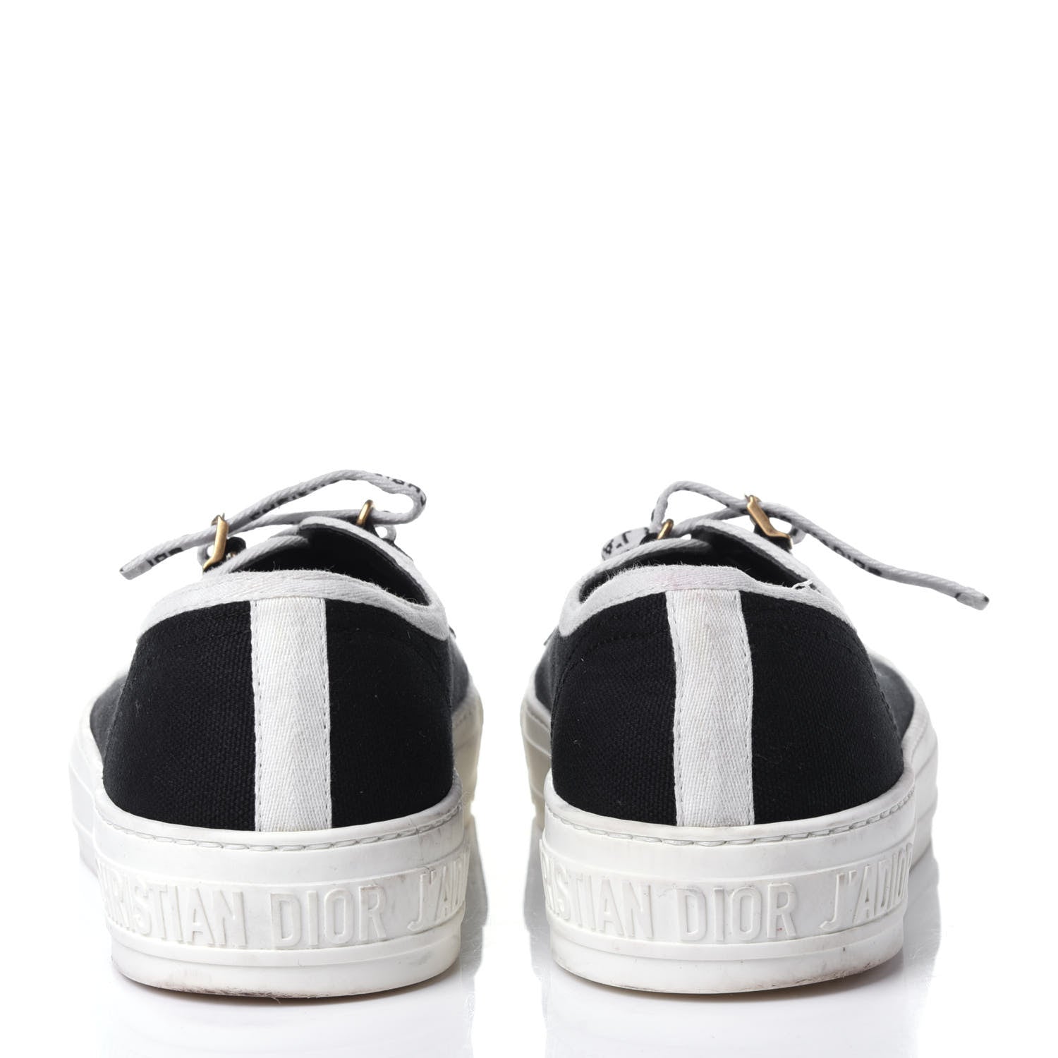 Christian Dior Canvas Walk'N'Dior Low Top Sneakers 38 Black 5 of 14