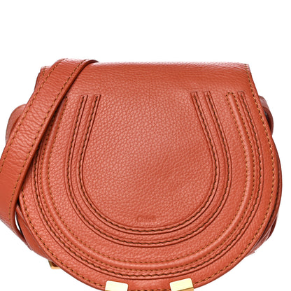 Chloe Calfskin Mini Marcie Round Crossbody Bag Whiskey 13 of 13