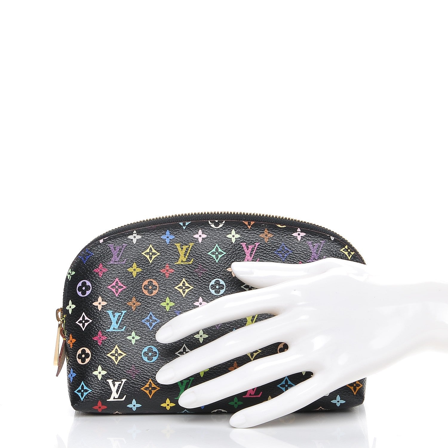 Louis Vuitton Monogram Multicolor Cosmetic Pouch Black Grenade 2 of 7