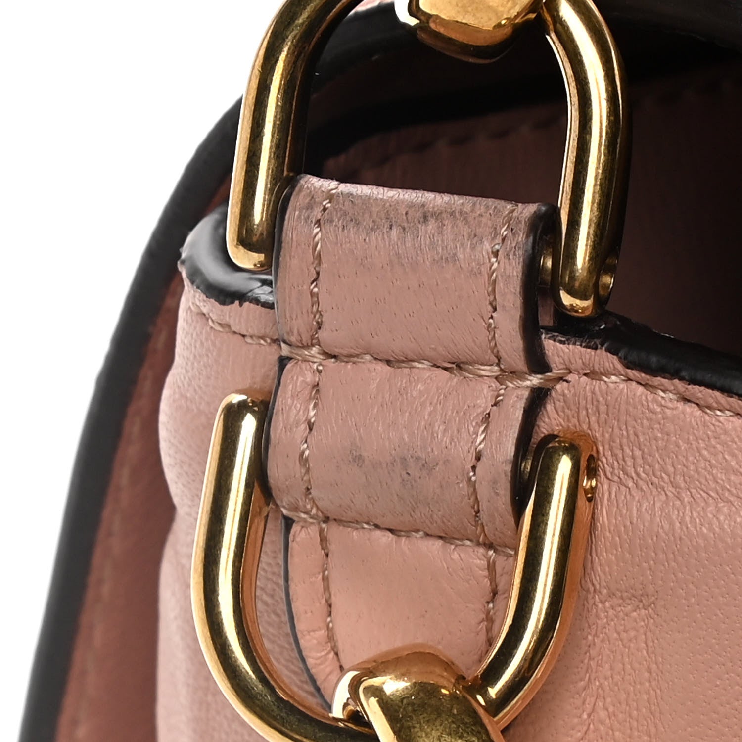 Fendi Nappa FF 1974 Embossed Large Baguette Rosa Bourbon 15 of 17