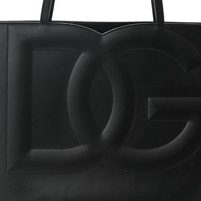Dolce & Gabbana Calfskin DG Logo Shopper Tote Black 7 of 9