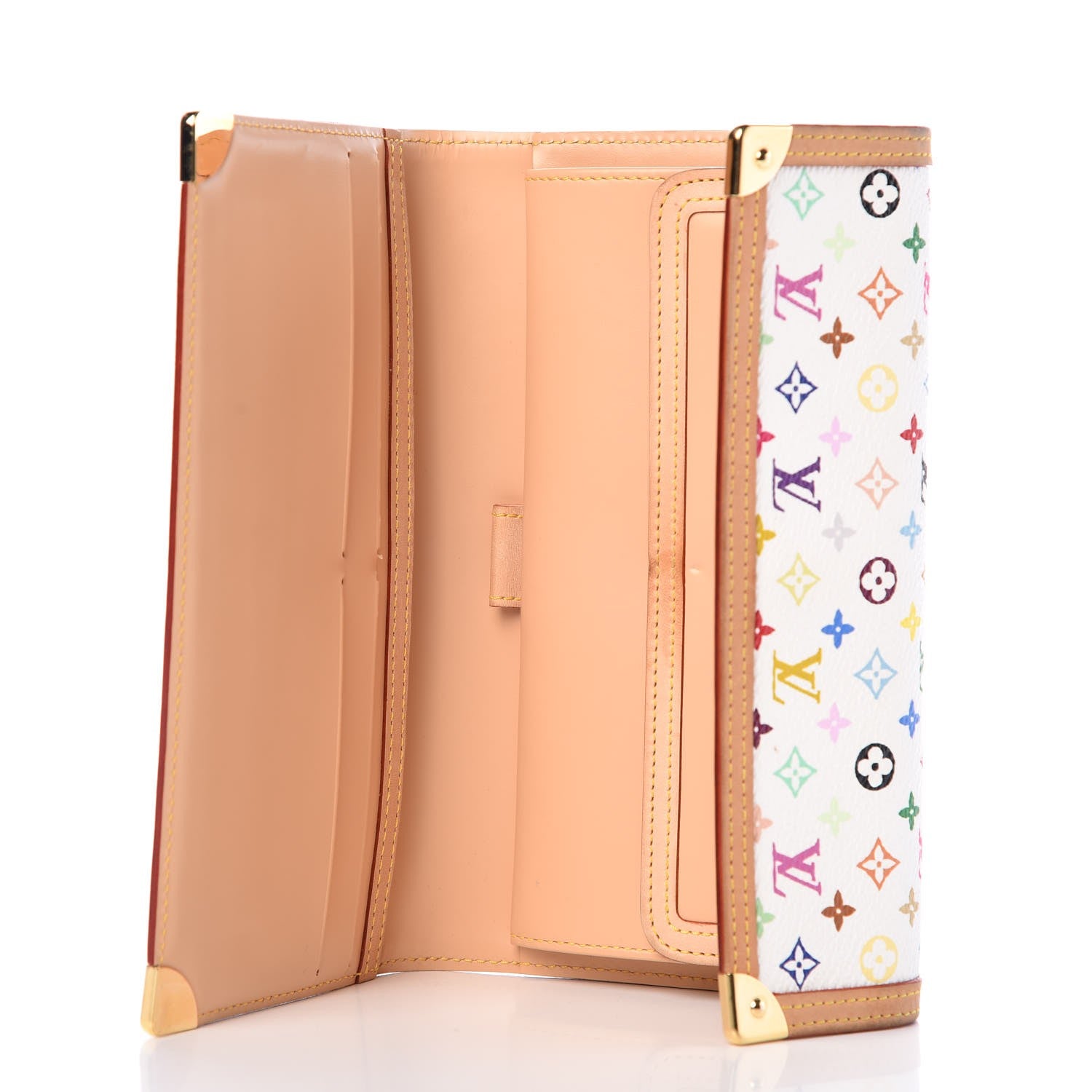 Louis Vuitton Monogram Multicolor Porte Tresor International Wallet White 5 of 8