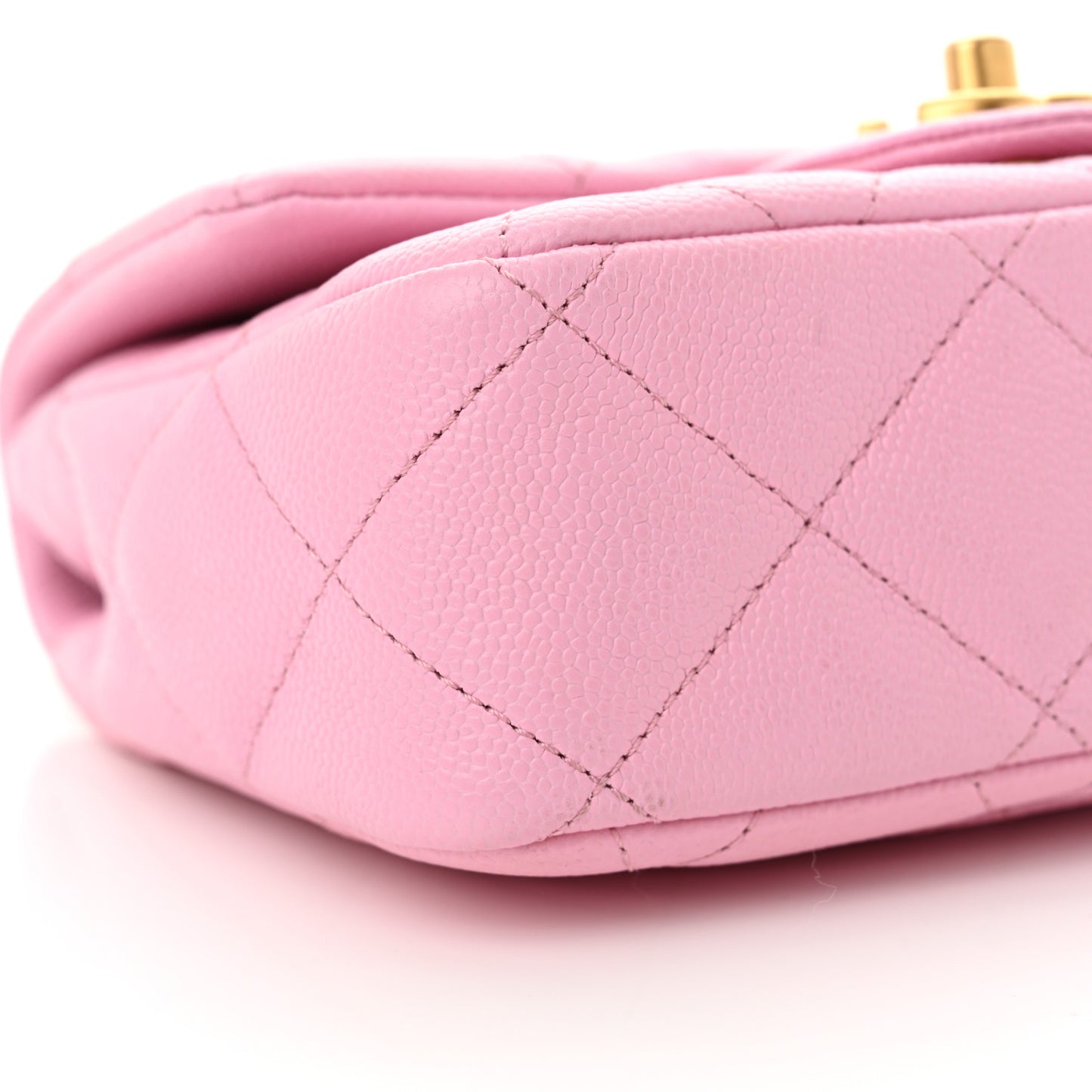 Caviar Quilted Mini Sweetheart Flap Lilac