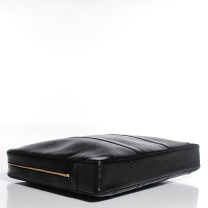 Louis Vuitton Epi Porte-Documents Voyage Briefcase Black 4 of 7