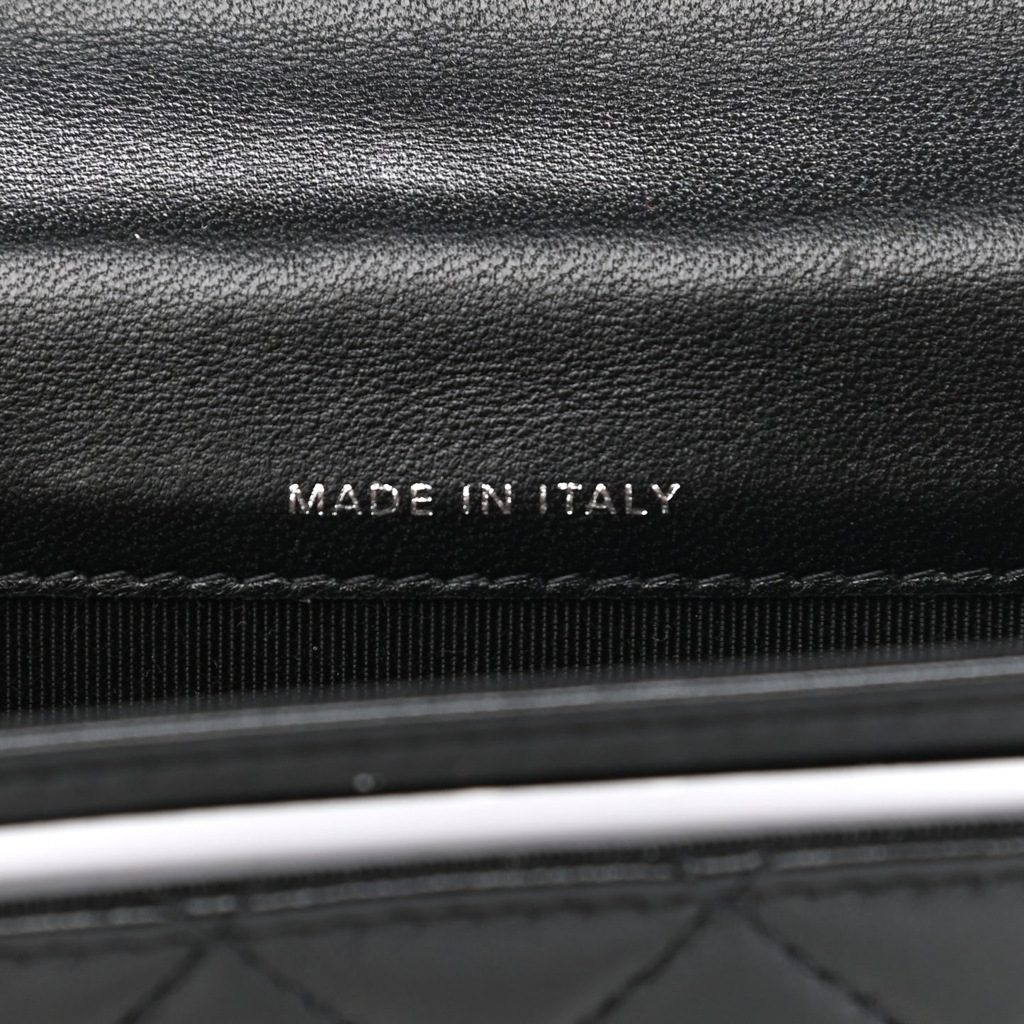 Lambskin Quilted Flap Card Holder Wallet So Black