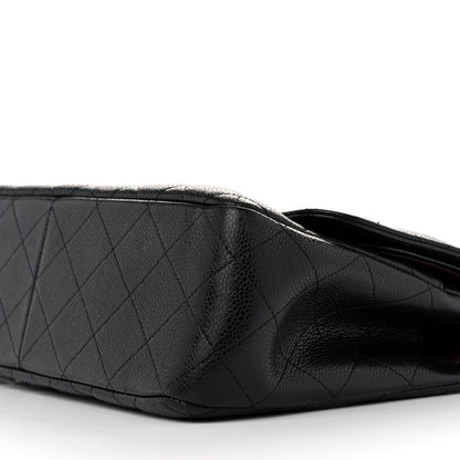 Chanel Caviar Quilted Jumbo Double Flap Black 10 of 12