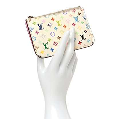 Louis Vuitton Monogram Multicolor Key Pouch White Litchi 2 of 7