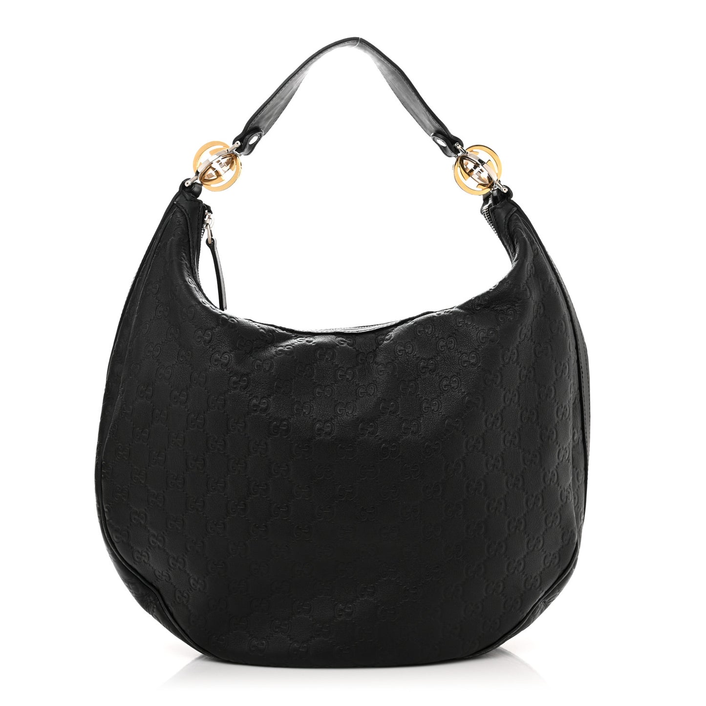 Guccissima Large GG Twins Hobo Black