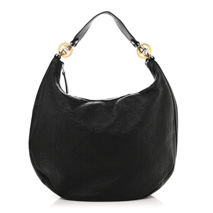 Gucci Guccissima Large GG Twins Hobo Black 1 of 11