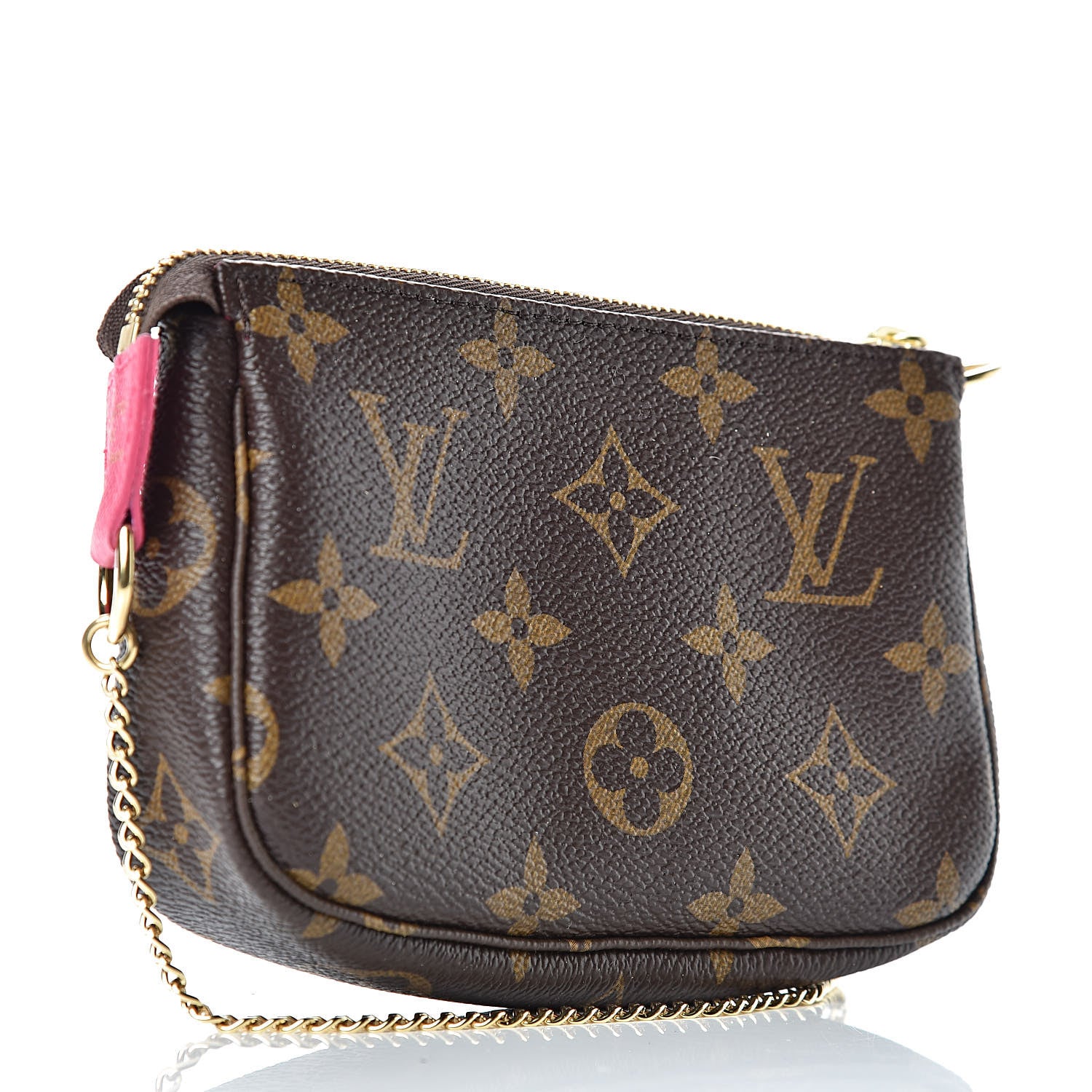 Louis Vuitton Monogram 2019 Christmas Animation Mini Courchevel Pochette Accessories Fuchsia 3 of 9