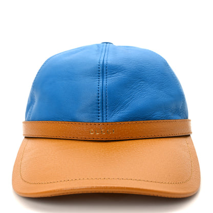 Gucci Lambskin Baseball M Hat Blue 3 of 9