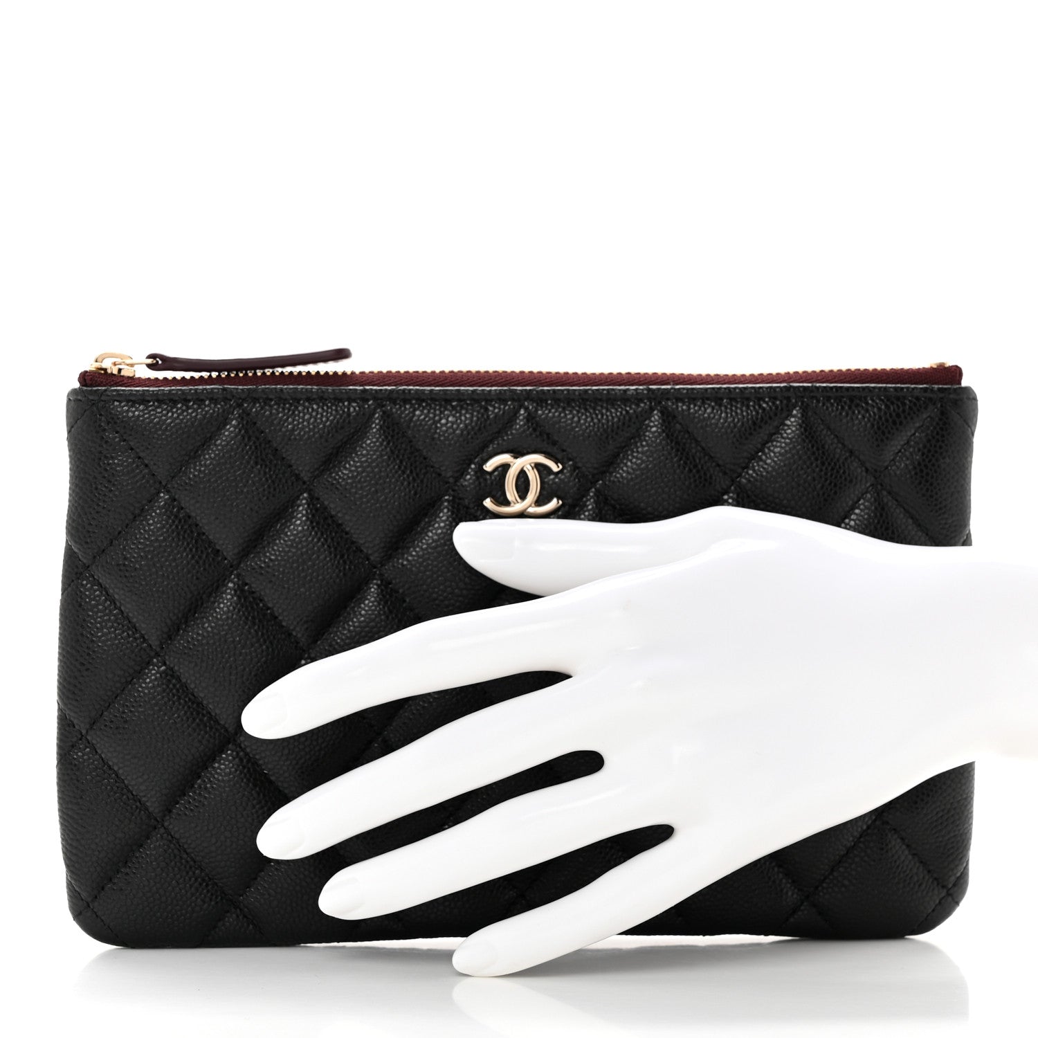 Chanel Caviar Quilted Cosmetic Case Black 2 of 8