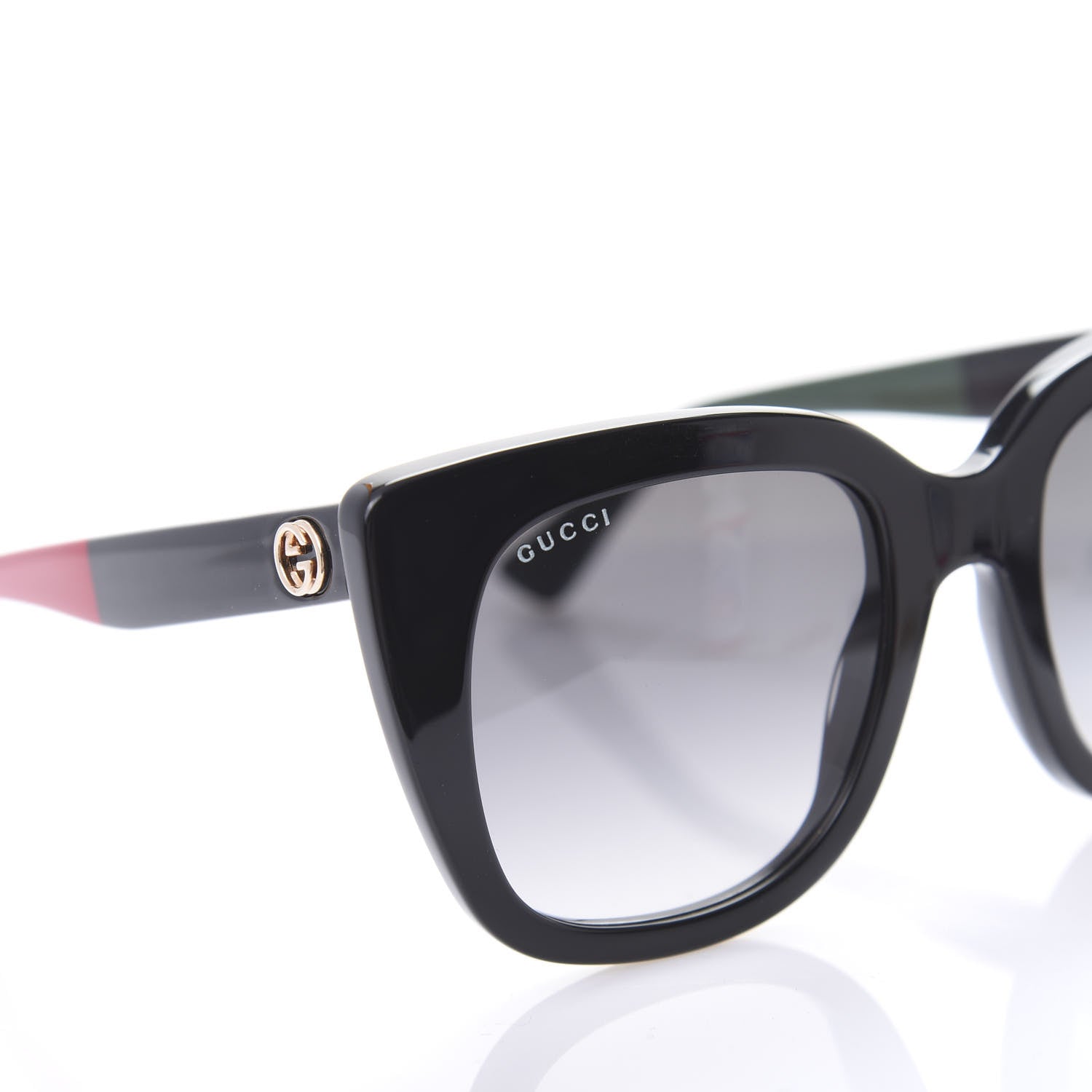 Gucci Cat Eye GG0163S Sunglasses Black 7 of 8