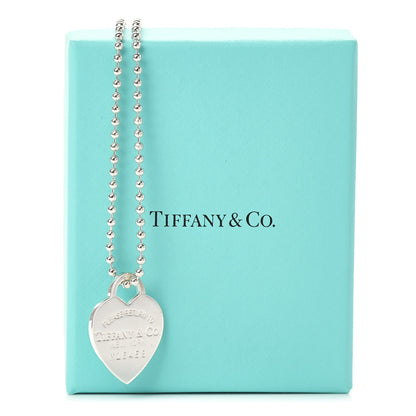 Tiffany Sterling Silver Long Return to Tiffany Heart Pendant Necklace 6 of 6