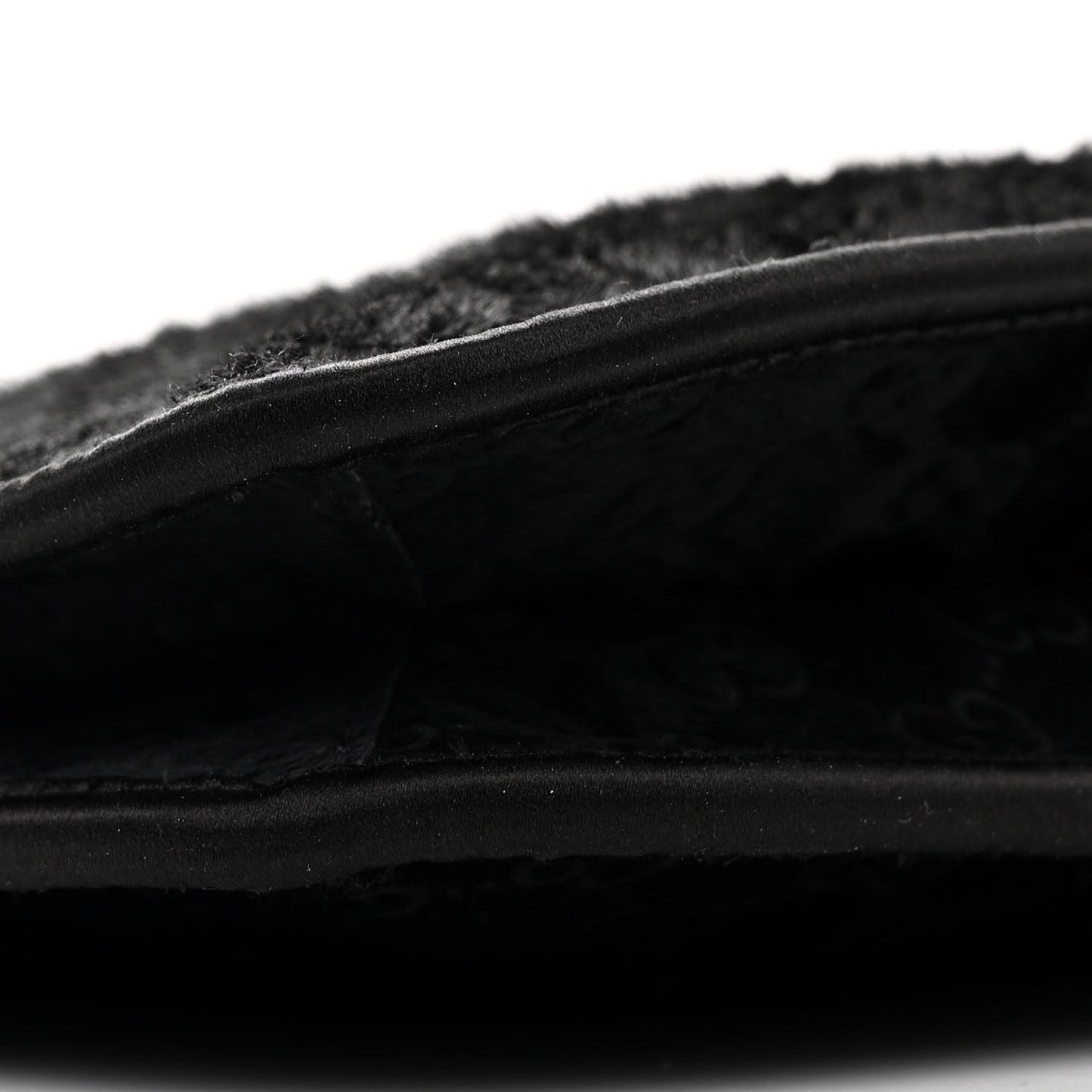Calf Hair Monogram Horsebit Slim Shoulder Bag Black