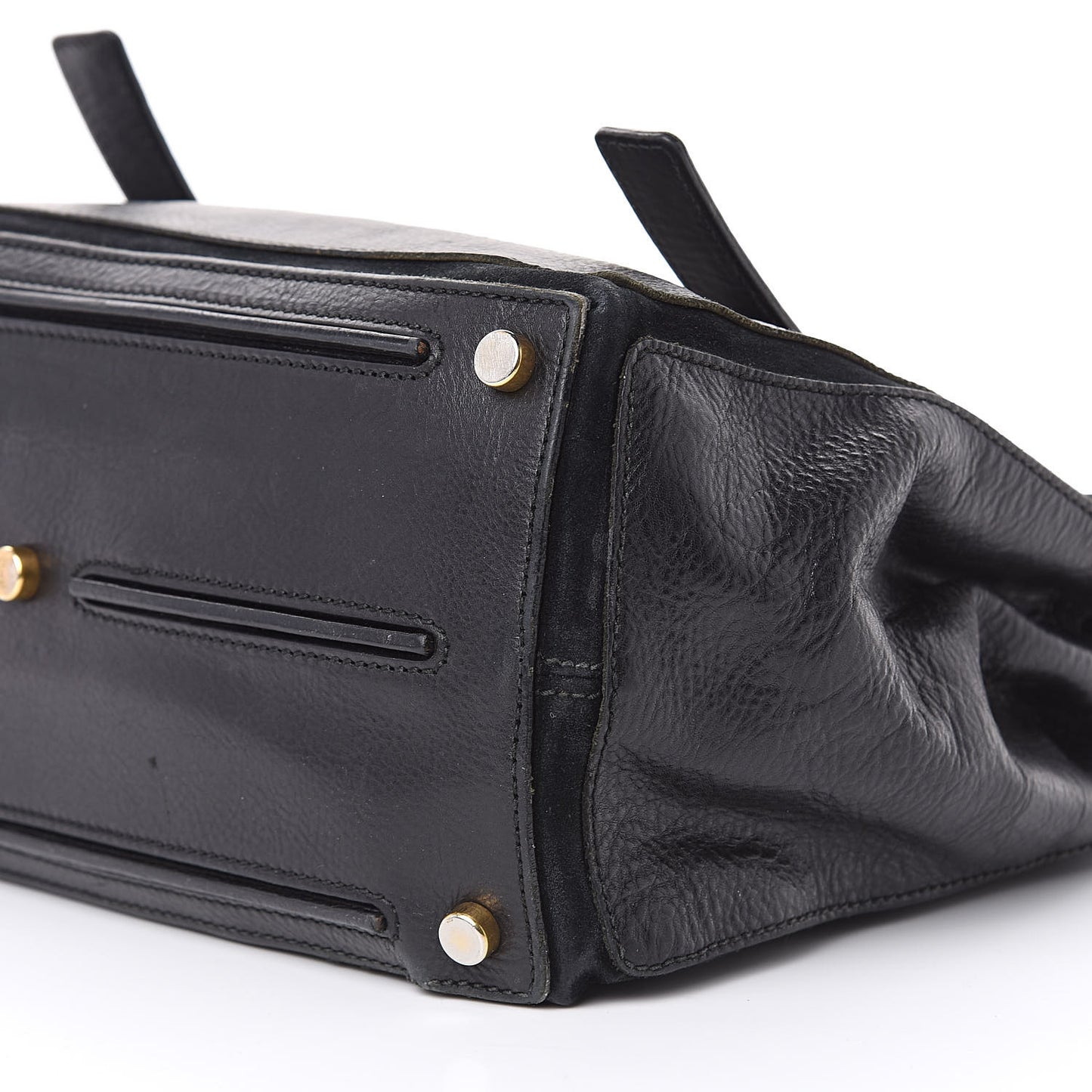 Calfskin Canvas Medium Muse Two Black