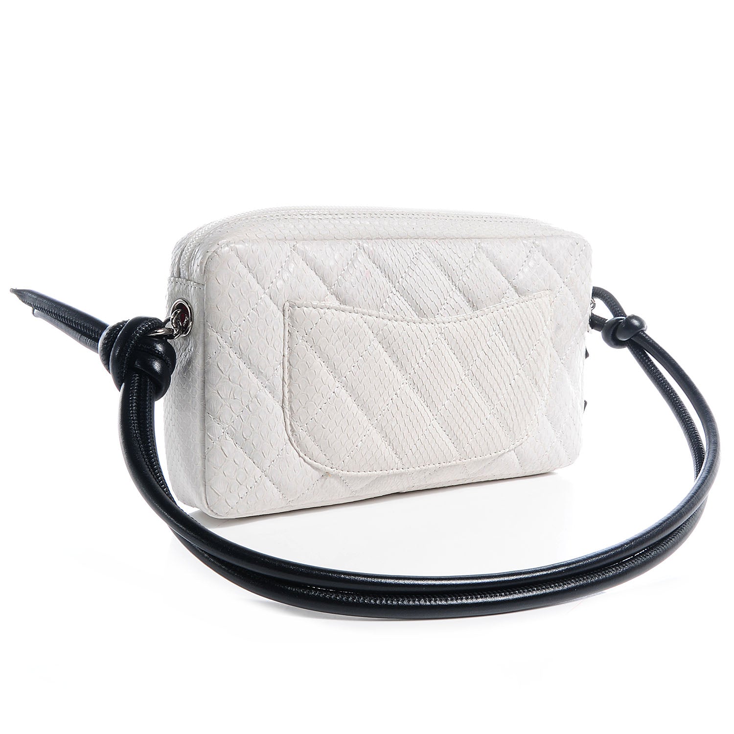 Chanel Python Cambon CC Pochette Black White 3 of 8