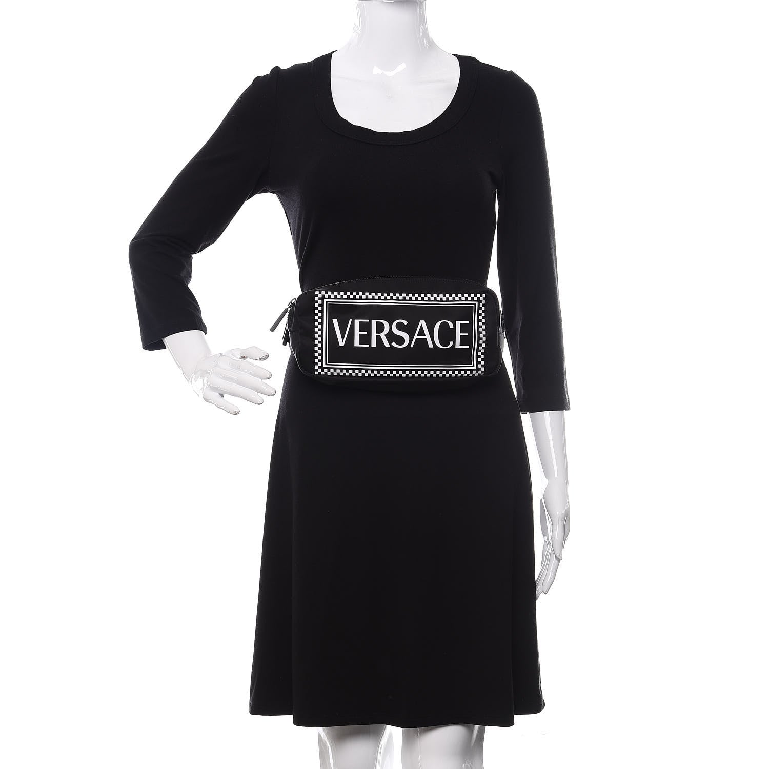 Versace Nylon Logo Two Tone Belt Bag Black 2 of 10