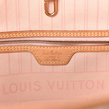Louis Vuitton Damier Azur Neo Neverfull MM Rose Ballerine 6 of 15