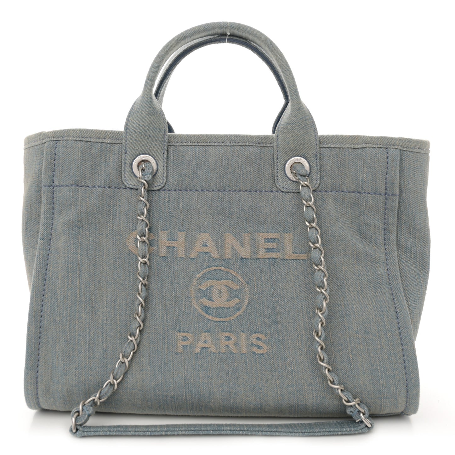 Denim Small Deauville Tote Light Blue