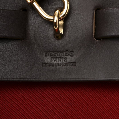Hermes Toile Vache Calfskin Herbag 30 PM Backpack 7 of 15