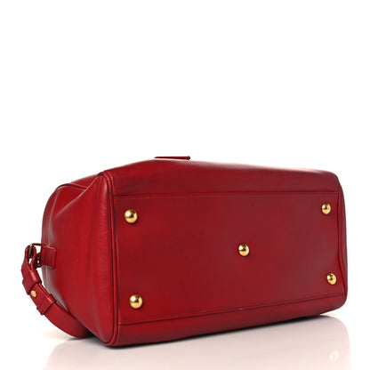 Saint Laurent Calfskin Classic Duffle 6 Red 4 of 14