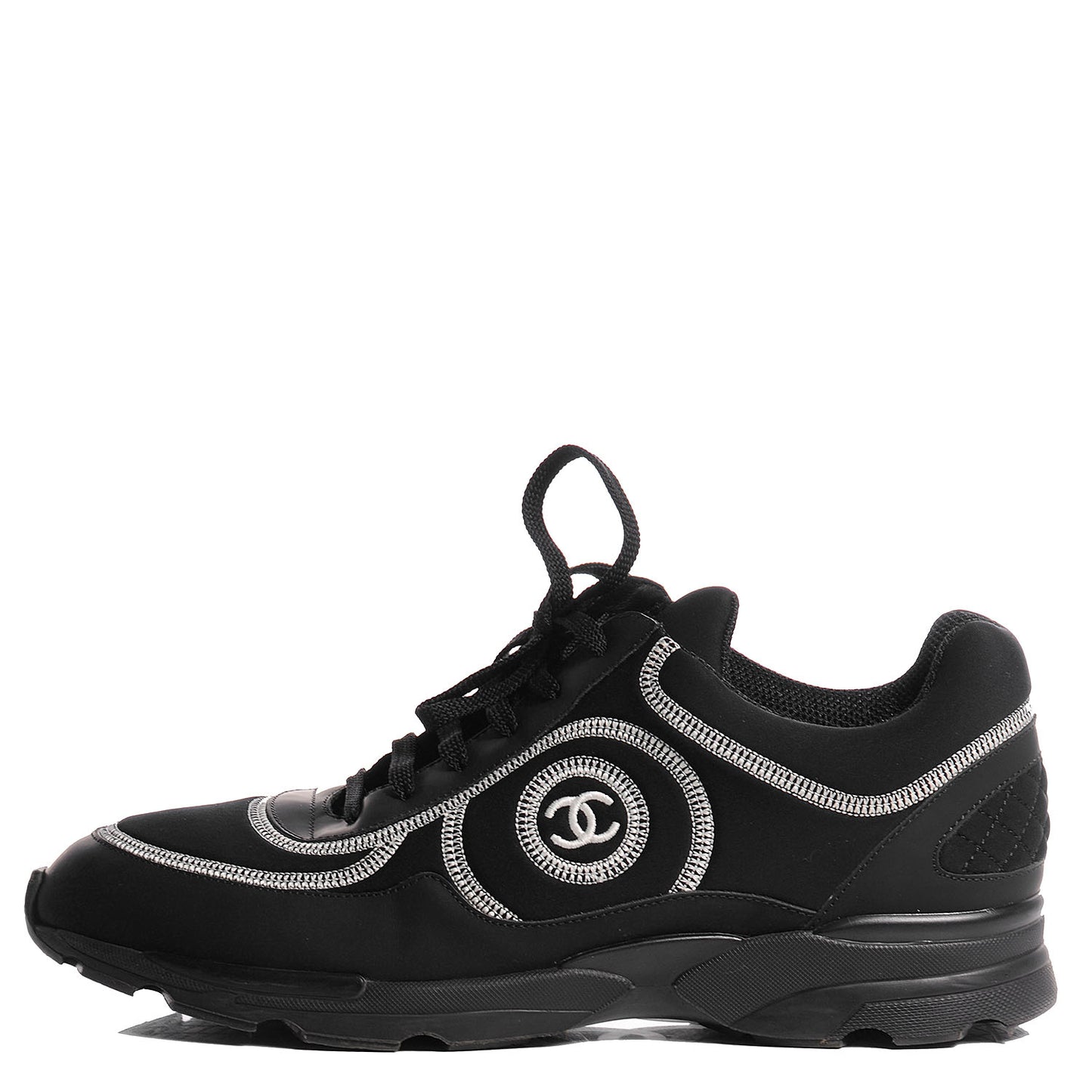 Neoprene Quilted Sneakers 42 Black