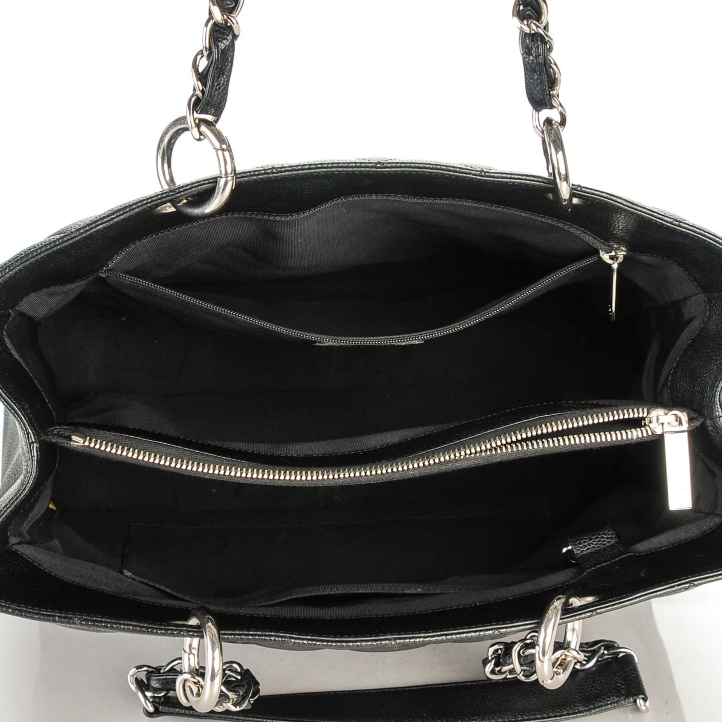 Caviar Quilted Grand Shopping Tote GST Black