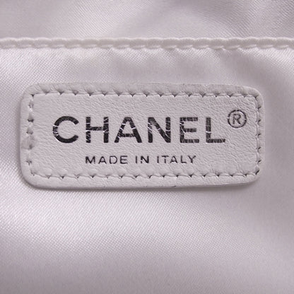 Chanel Vinyl Diamond Kiss lock Clutch Ivory 7 of 9