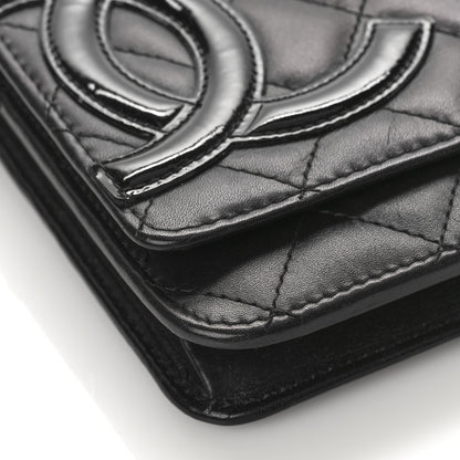 Chanel Calfskin Quilted Cambon Wallet on Chain WOC Black 8 of 10