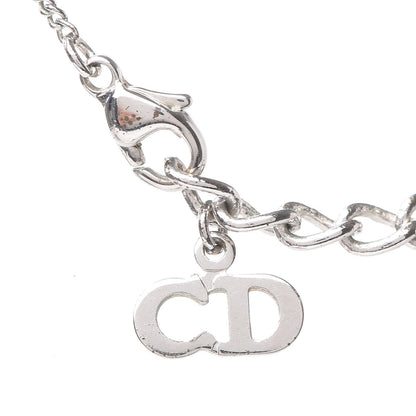 Christian Dior Metal Logo Necklace Silver 4 of 5