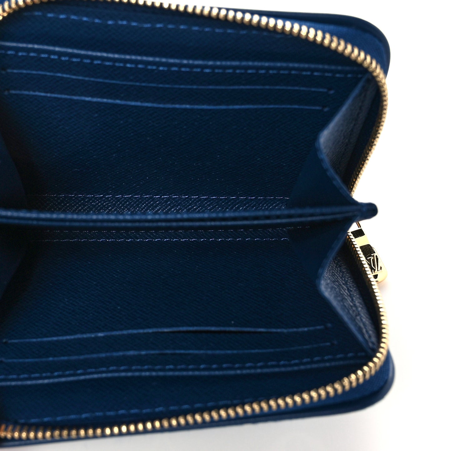 Denim Monogram Jacquard Zippy Coin Purse Bleu