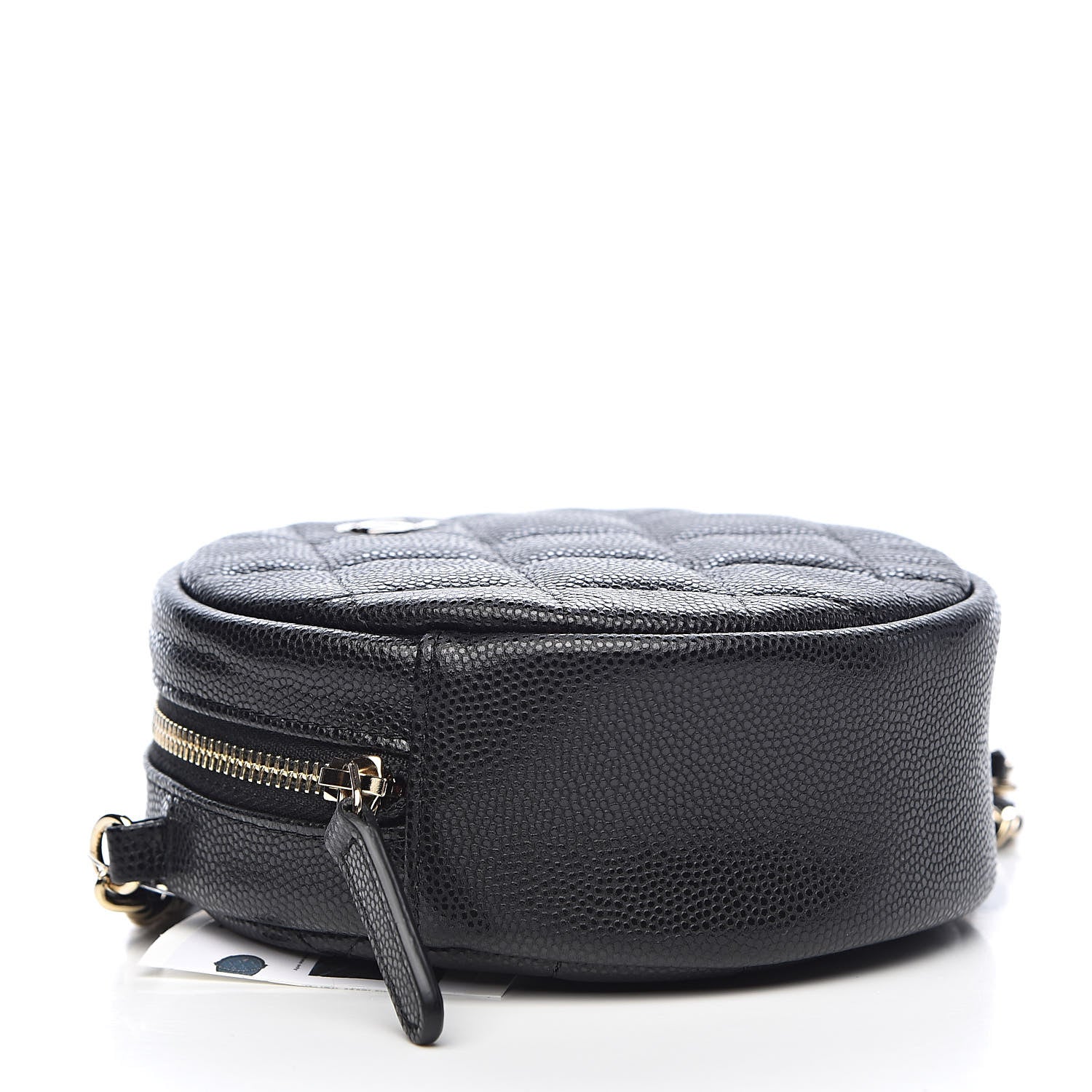 Chanel Caviar Quilted Round Clutch With Chain Black 4 of 11