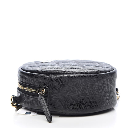 Chanel Caviar Quilted Round Clutch With Chain Black 4 of 11