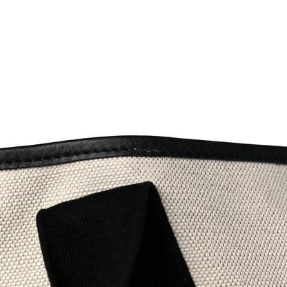Balenciaga Cotton Canvas Calfskin M Navy Cabas Natural Black 16 of 16