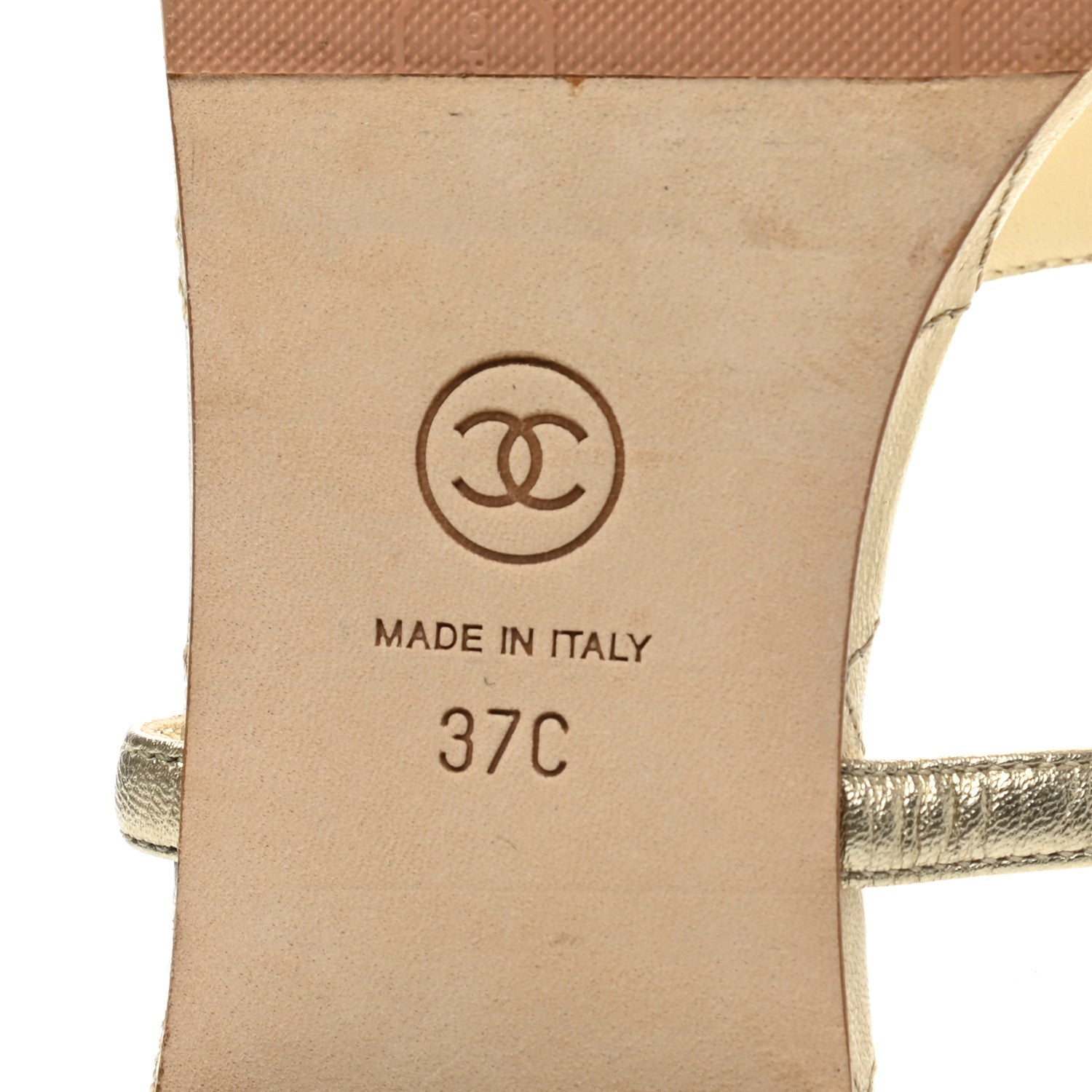 Chanel Metallized Lambskin Paris Dallas Quilted Star CC Thong Sandals 37 Light Gold 6 of 8