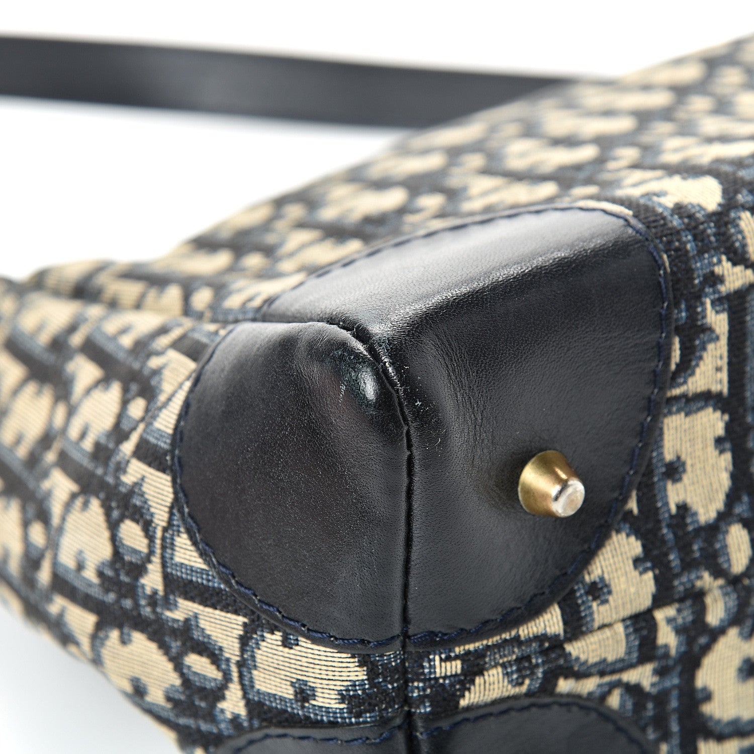 Christian Dior Monogram Shoulder Bag Navy Blue 10 of 19