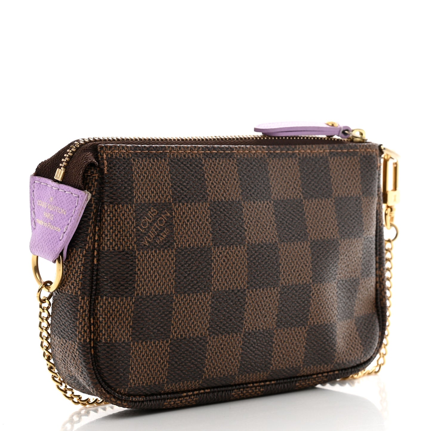 Damier Ebene Illustre Mini Pochette Accessories Violet