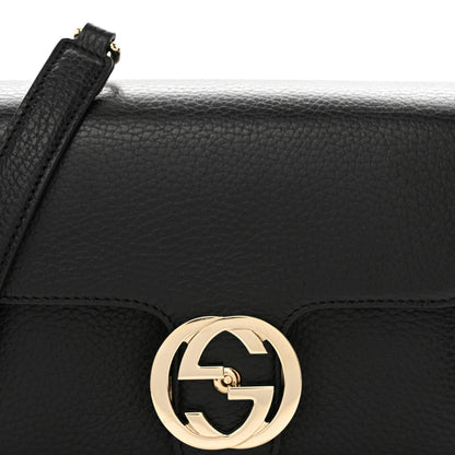 Gucci Dollar Calfskin Interlocking G Crossbody Bag Black 5 of 10
