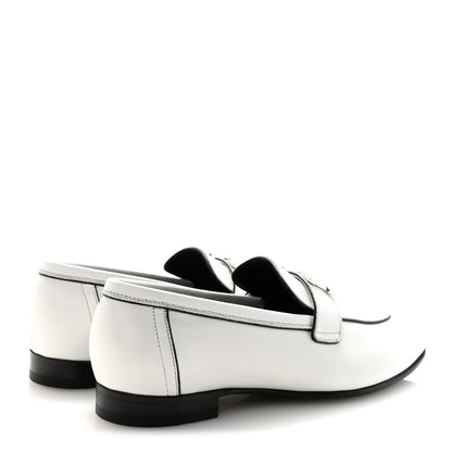 Hermes Calfskin Womens Paris Loafers 37.5 White 5 of 10
