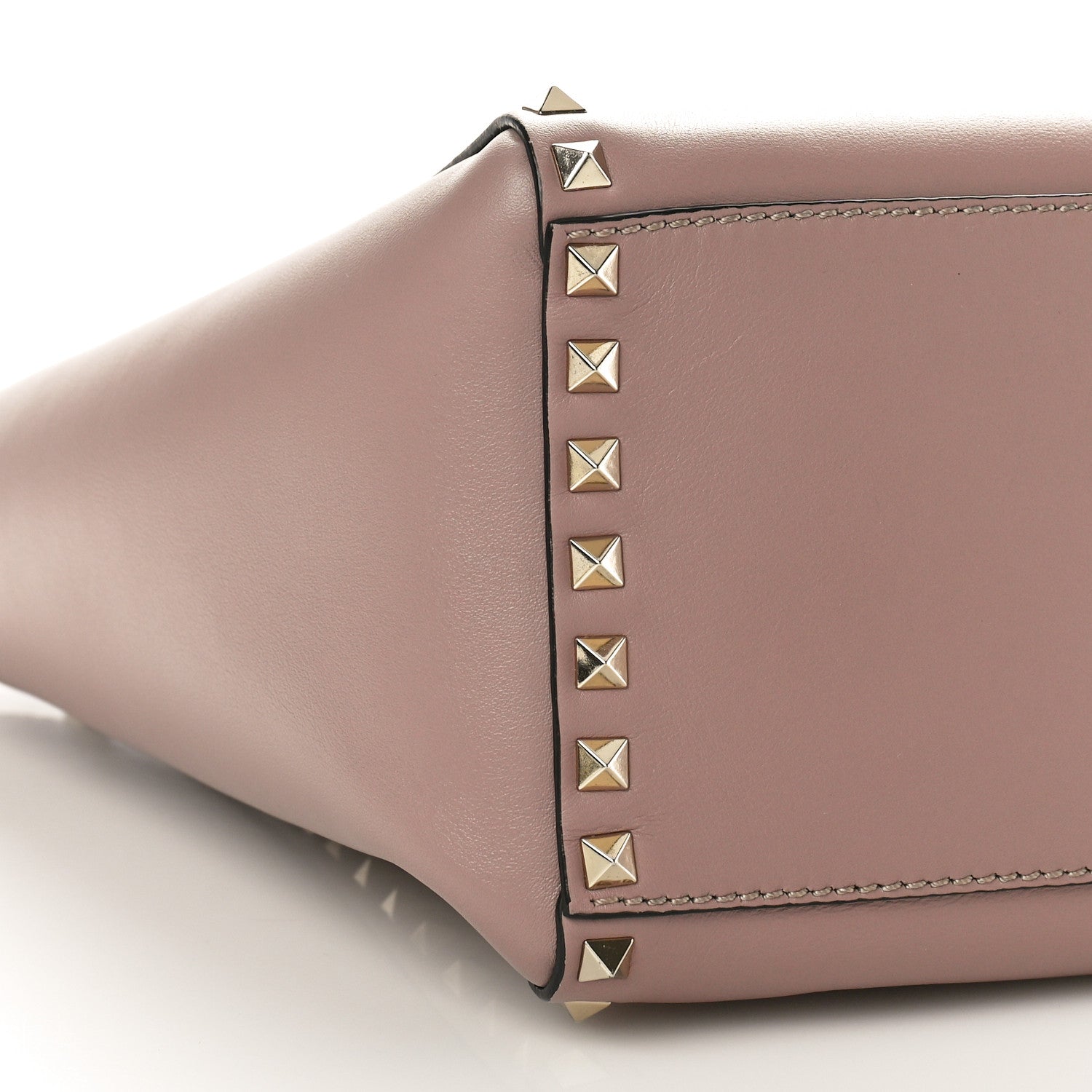 Valentino Garavani Vitello Rockstud Double Handle Tote Poudre 7 of 8