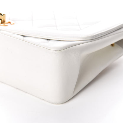 Chanel Lambskin Quilted Medium Single Flap White 6 of 13