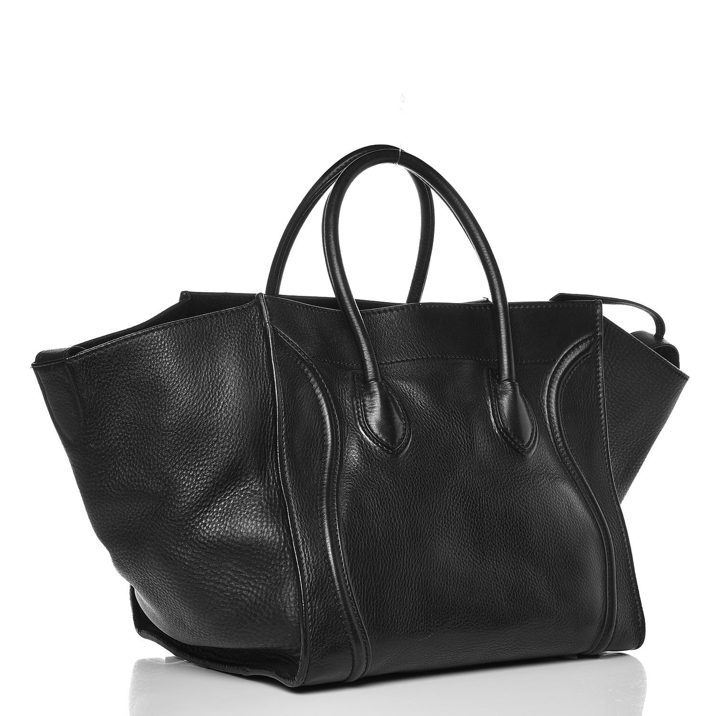 Supple Calfskin Medium Phantom Luggage Black