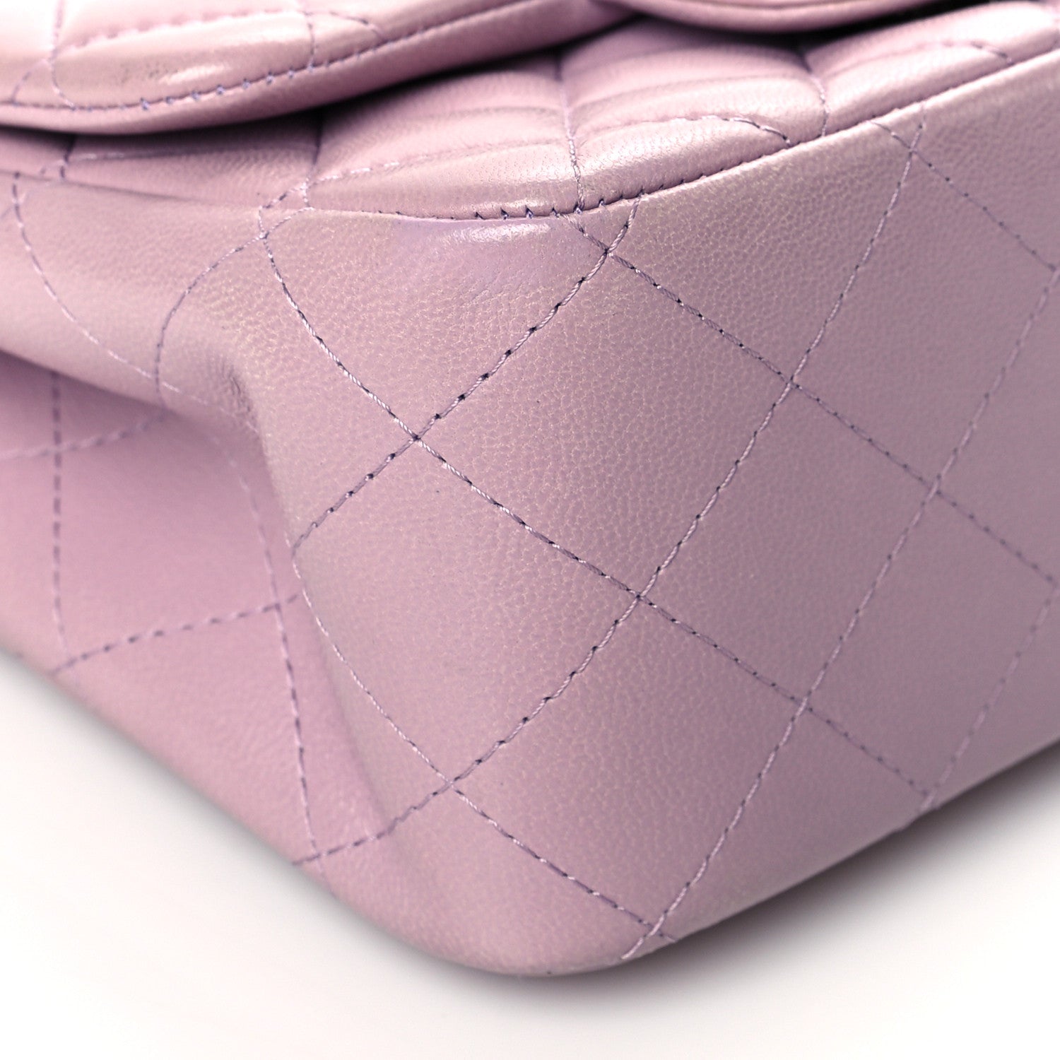 Chanel Lambskin Quilted Mini Square Flap Light Purple 9 of 11