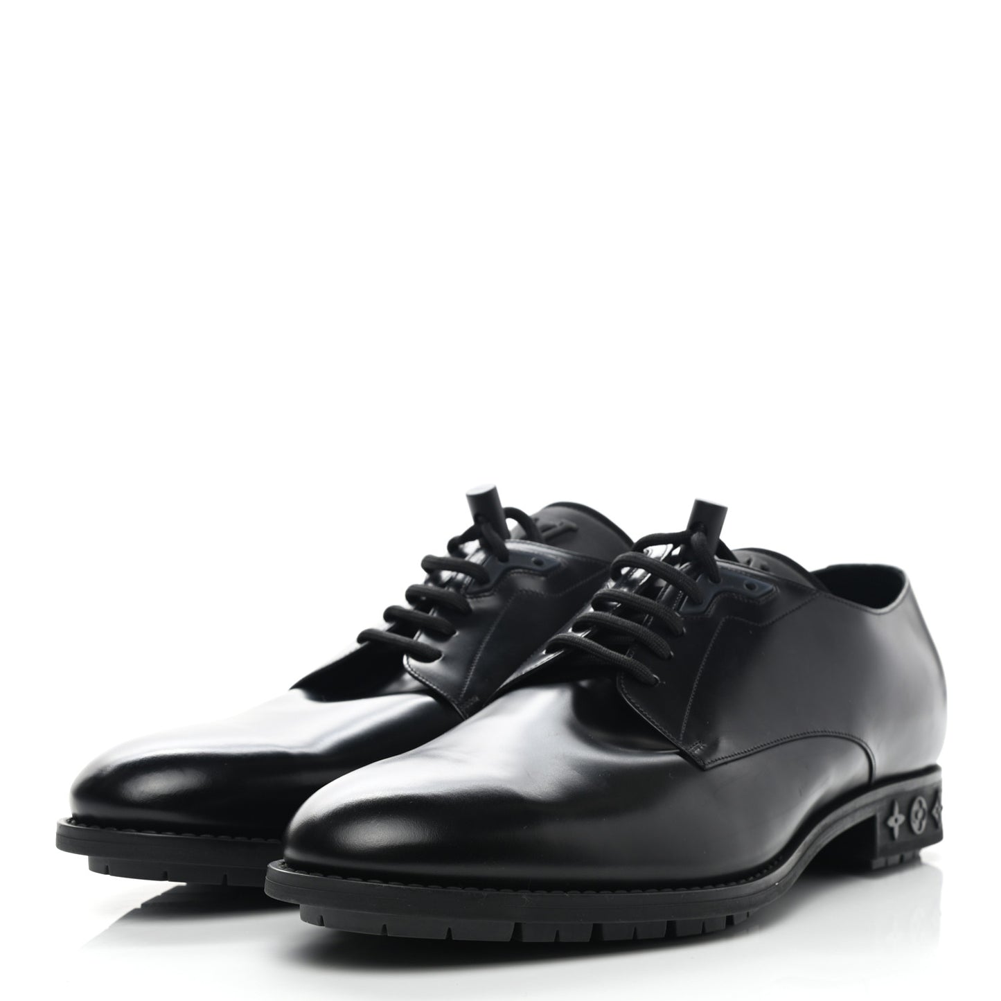 Calfskin Mens Formal Derby Shoes 9.5 Black