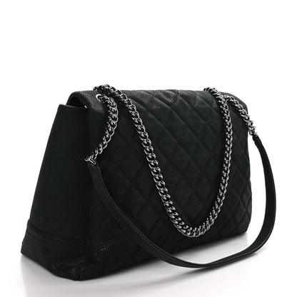Chanel Iridescent Caviar Medium Lady Pearly Flap Black 3 of 9