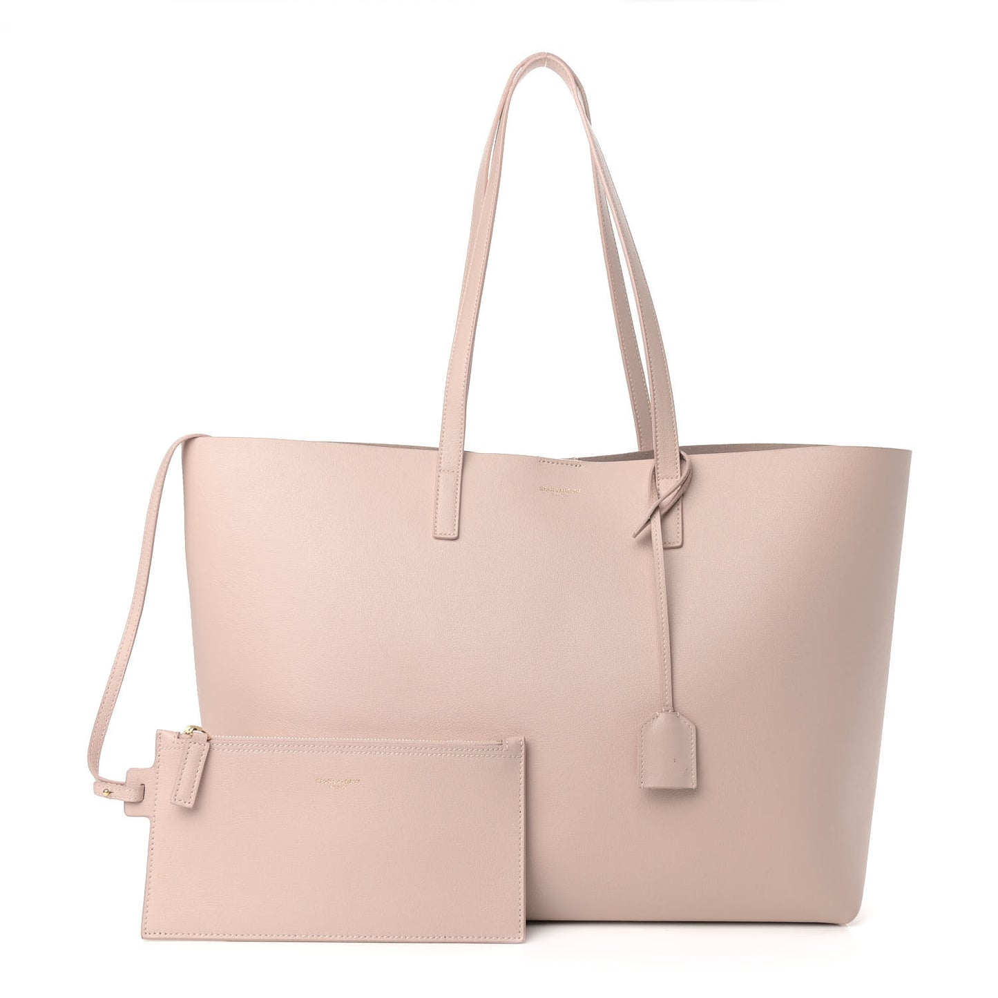 Calfskin Large Shopping Tote Pale Blush