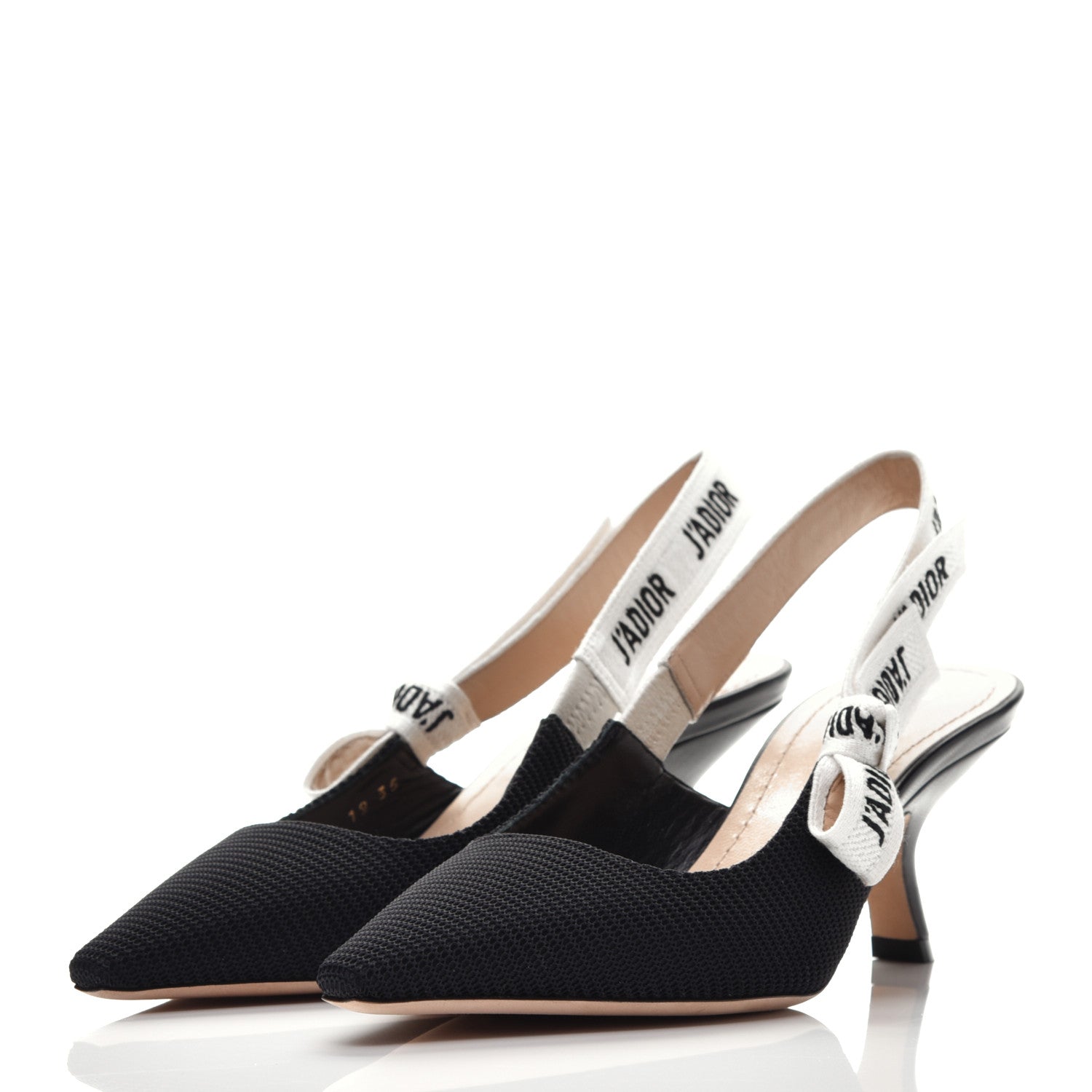 Christian Dior Technical Canvas Ribbon J Adior Slingback 65mm Pumps 35 Black 3 of 10