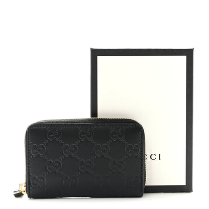 Gucci Guccissima Zip Around Card Case Black 7 of 7