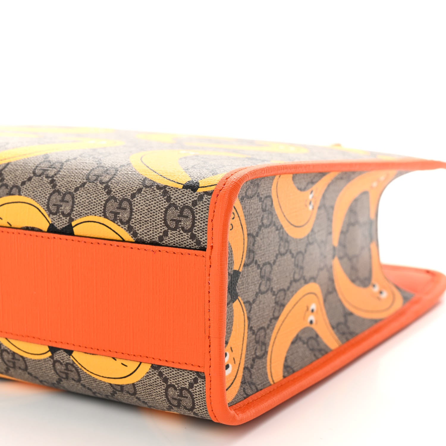Gucci GG Supreme Monogram Banana Childrens Tote Beige Ebony Multicolor Carrot Orange 9 of 9